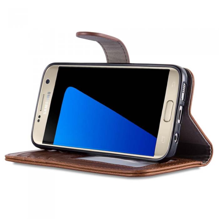 UTGATT5 - CoveredGear Signature Plnboksfodral till Samsung Galaxy S7 - Brun