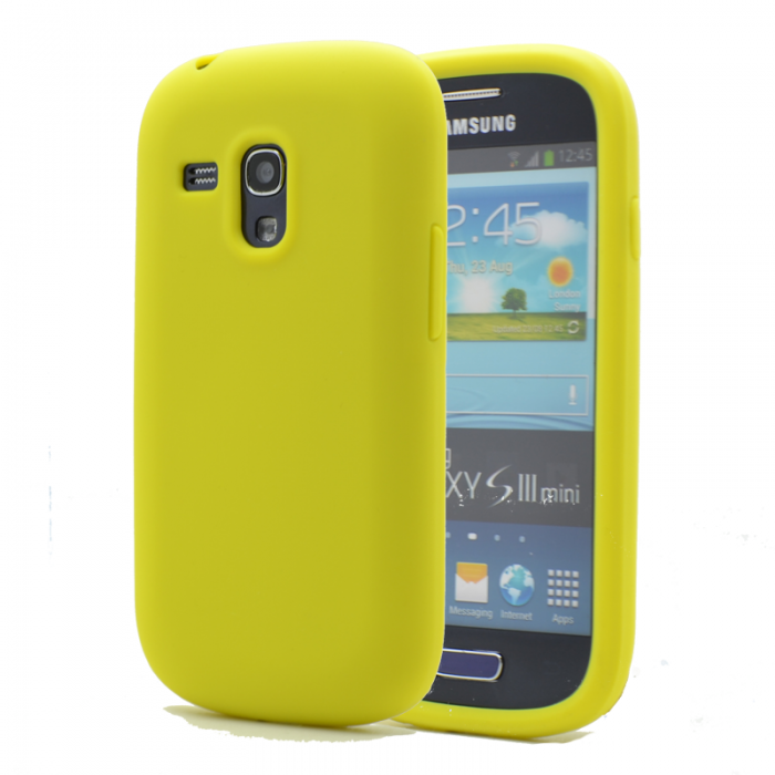 UTGATT4 - Silikonskal till Samsung Galaxy S3 Mini i8190 (Gul)