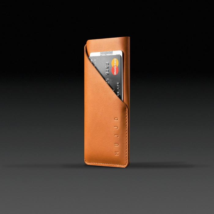 UTGATT5 - Mujjo Leather Wallet Sleeve av kta lder iPhone XS / X - Tan