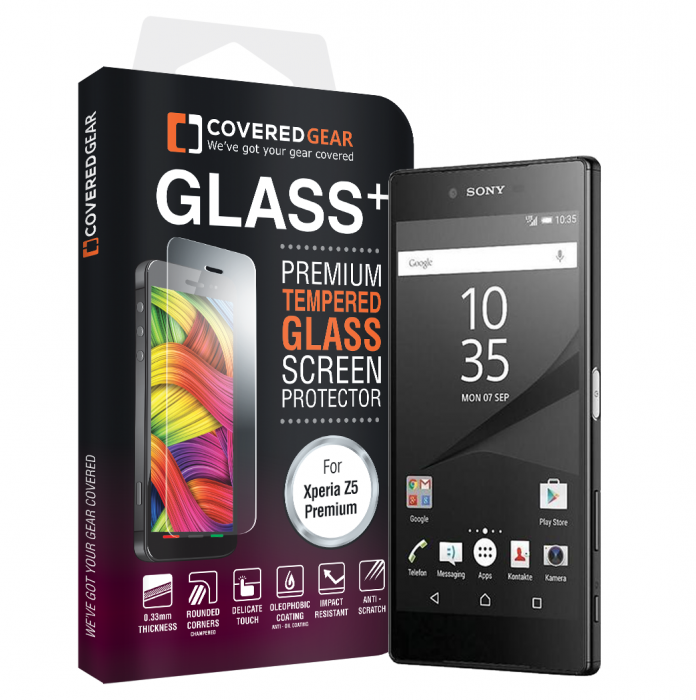 CoveredGear - CoveredGear Hrdat Glas Skrmskydd till Sony Xperia Z5 Premium
