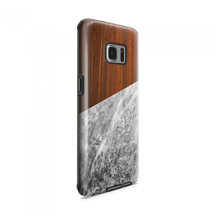 UTGATT5 - Tough mobilskal till Samsung Galaxy S7 Edge - Wooden Marble B