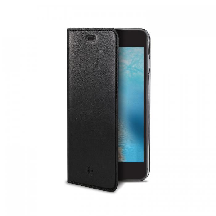UTGATT5 - Celly Air Slim Plnboksfodral av kta lder iPhone 8/7 - Svart