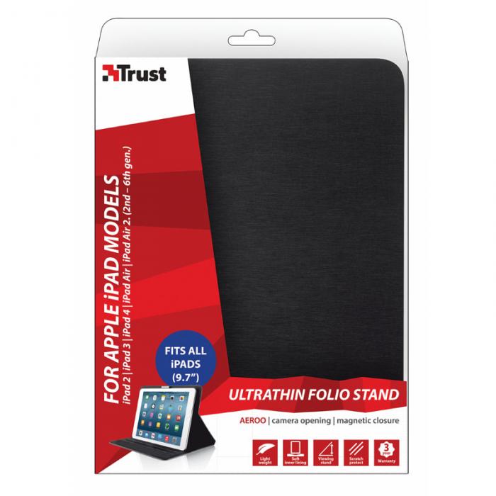 UTGATT5 - Trust Aeroo Folio iPad 2/3/4 Air/2 - Svart