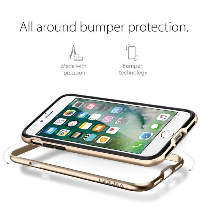 UTGATT5 - Spigen Neo Hybrid Skal till Apple iPhone 8/7 - Gold