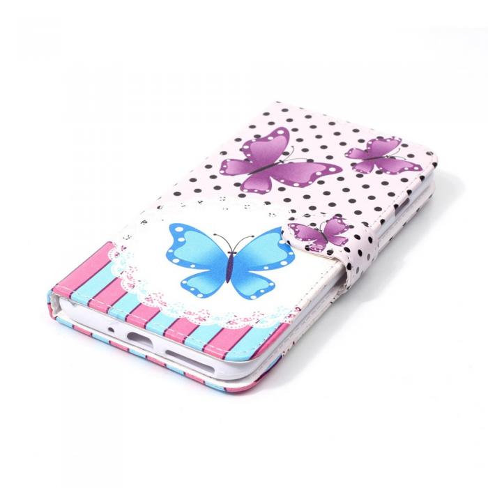 UTGATT5 - Plnboksfodral till iPhone 7/8 Plus - Butterfly Polkadot