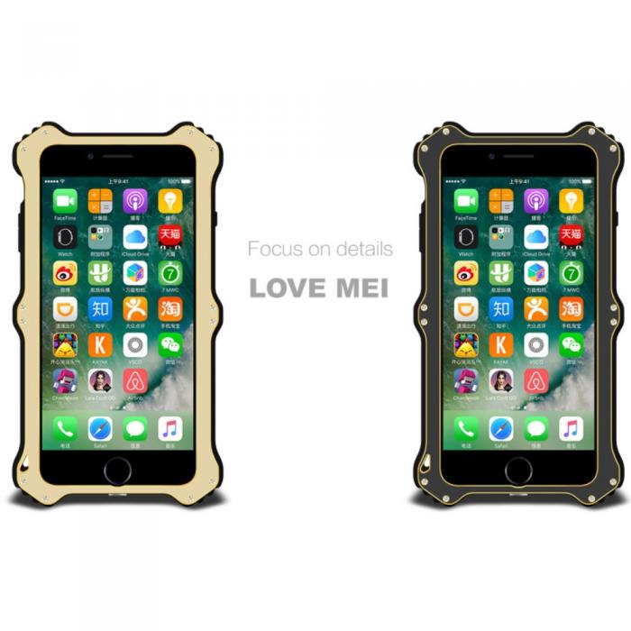 UTGATT5 - LOVE MEI MK2 Rugged Skal till Apple iPhone 7 Plus - Gold