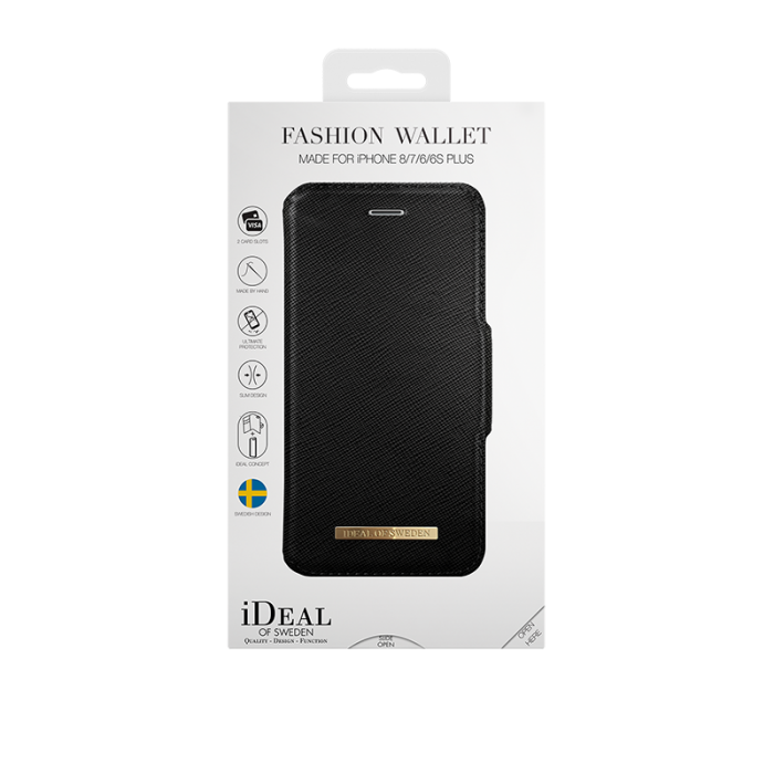 iDeal of Sweden - iDeal of Sweden Fashion Wallet iPhone 6/6S/7/8 Plus Black