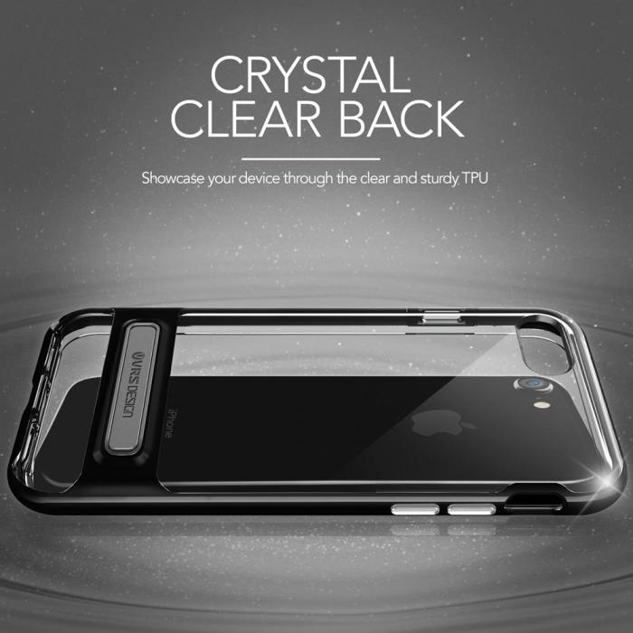 UTGATT5 - Verus Crystal Bumper Skal till Apple iPhone 8/7 - Gagatsvart