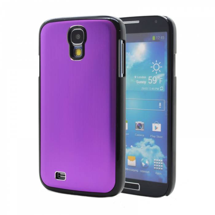 UTGATT4 - Metal Brushed Baksideskal till Samsung Galaxy S4 i9500 - (Lila)