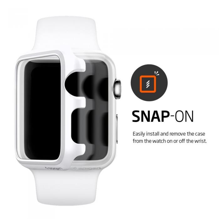 UTGATT5 - Spigen Thin Fit Skal till Apple Watch 42mm - Smooth Vit