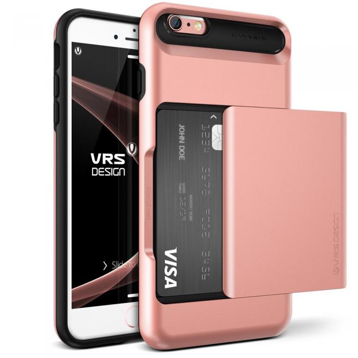 UTGATT5 - Verus Damda Glide Card Slot Skal till iPhone 6 (S) Plus - Rose Gold