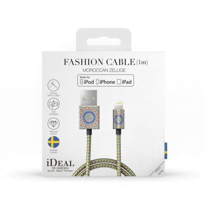 UTGATT4 - iDeal of Sweden Fashion Cable Lightning 1M - Moroccan Zellige