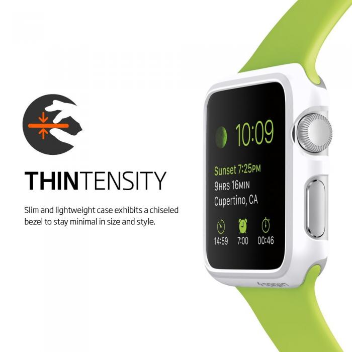 UTGATT5 - Spigen Thin Fit Skal till Apple Watch 42mm - Smooth Vit