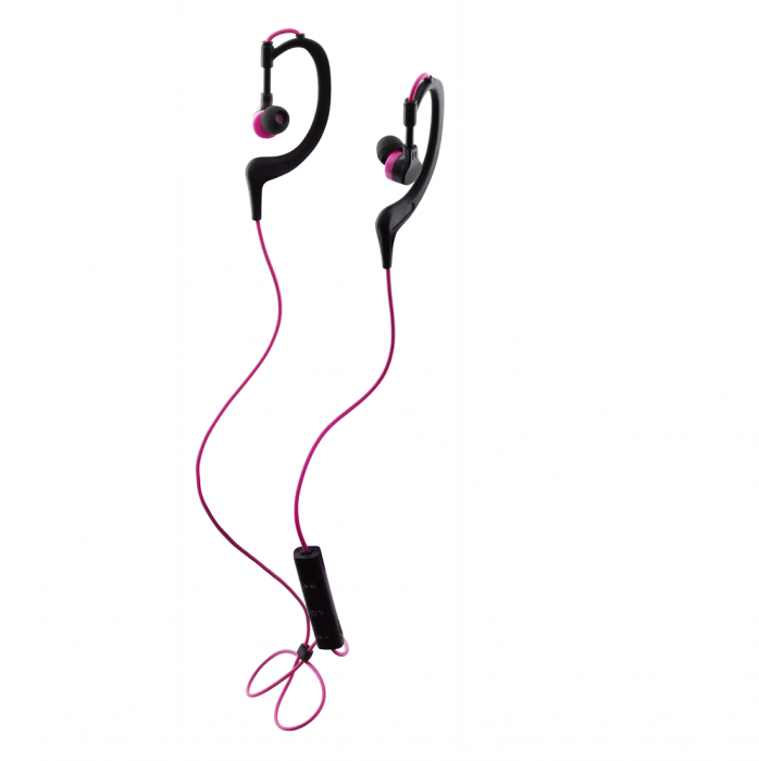 UTGATT5 - STREETZ Bluetooth-sporthrlurar med mikrofon, Bluetooth 4.1, svart/rosa