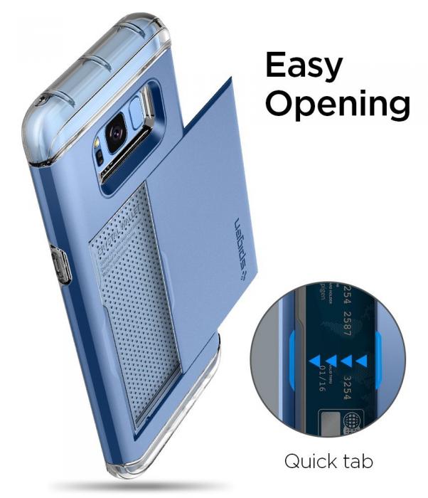 UTGATT5 - SPIGEN Crystal Wallet Skal till Samsung Galaxy S8 Plus - Bl
