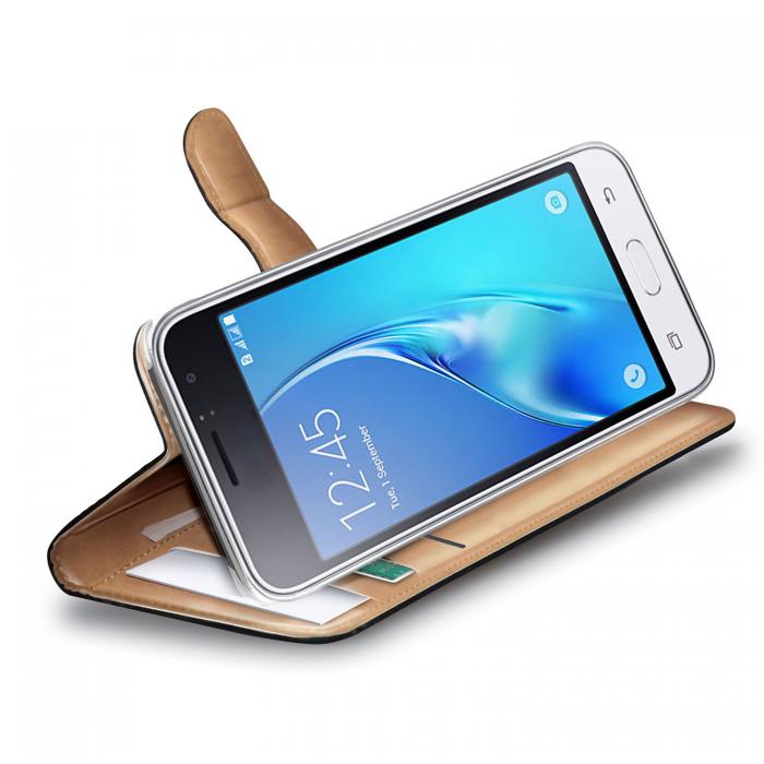 UTGATT5 - Celly Plnboksfodral till Samsung Galaxy J1 2016 - Svart