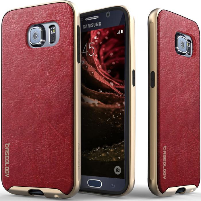 UTGATT5 - Caseology Envoy Series BaksideSkal till Samsung Galaxy S6 - Rd