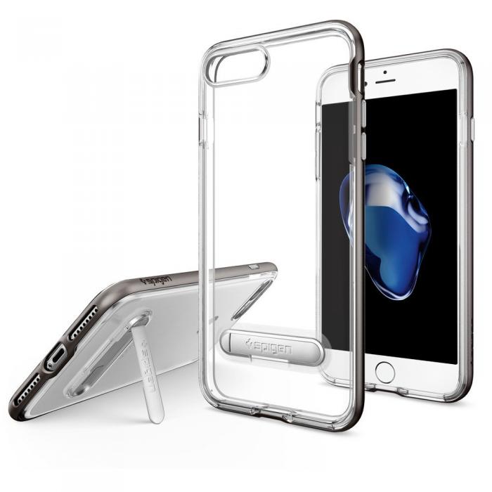 UTGATT1 - SPIGEN Crystal Hybrid Skal till iPhone 7 Plus - Gunmetal