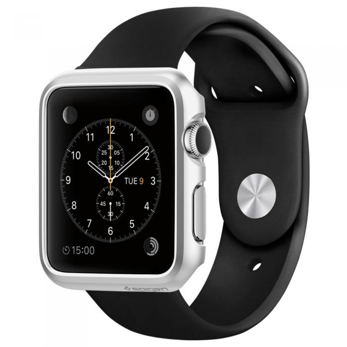 UTGATT5 - Spigen Thin Fit Skal till Apple Watch 42mm - Satin Silver