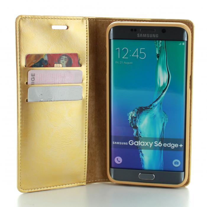 CoveredGear - CoveredGear Discover Wallet till Samsung Galaxy S6 Edge+ (Guld)