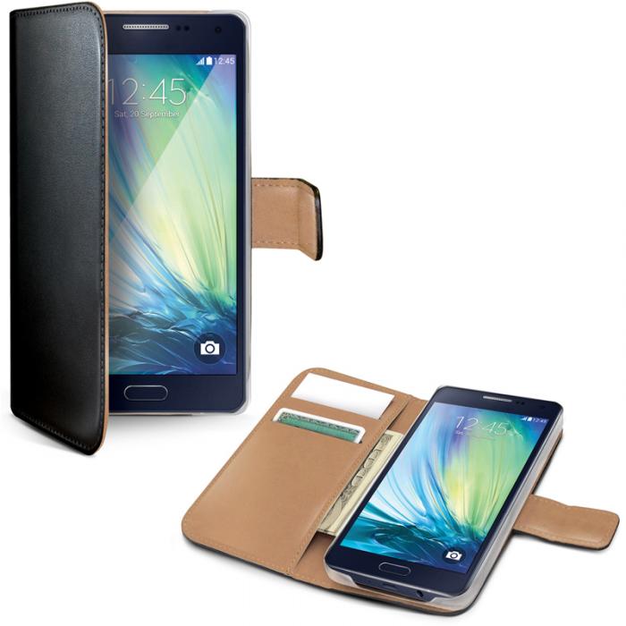 UTGATT5 - Celly Wallet Case till Samsung Galaxy A3 (2015) - Svart