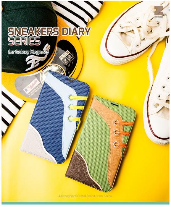 UTGATT4 - Zenus Sneakers Diary Vska till Samsung Galaxy 6.3 i9200 (Grn)