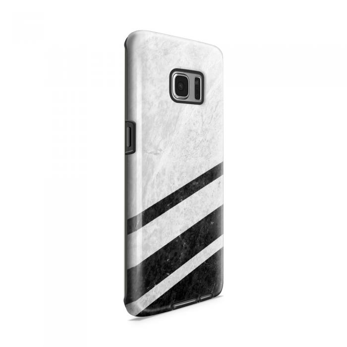 UTGATT5 - Tough mobilskal till Samsung Galaxy S7 Edge - White Striped Marble