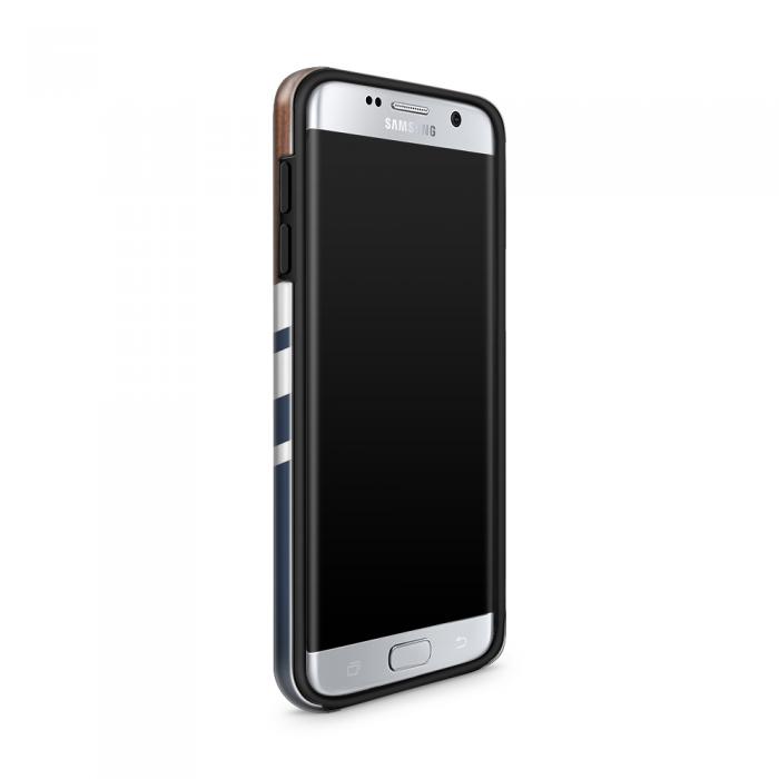 UTGATT5 - Tough mobilskal till Samsung Galaxy S7 Edge - Wooden Navy B
