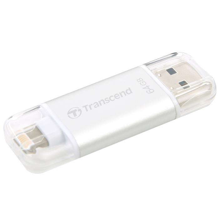 UTGATT5 - Transcend USB-minne med Lightning 64GB - Vit