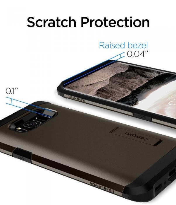 UTGATT5 - SPIGEN Tough Armor Skal till Samsung Galaxy S8 - Gunmetal