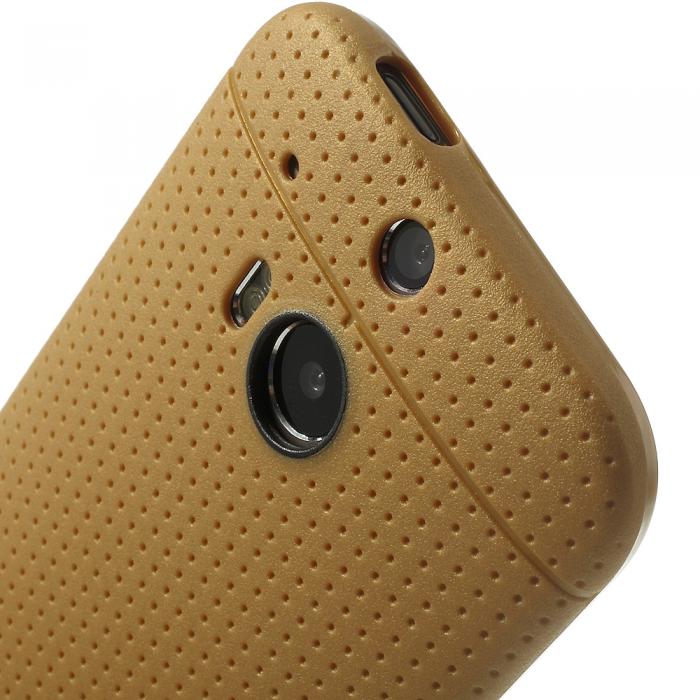 UTGATT5 - Dot Case FlexiSkal till HTC One (M8) - Gold