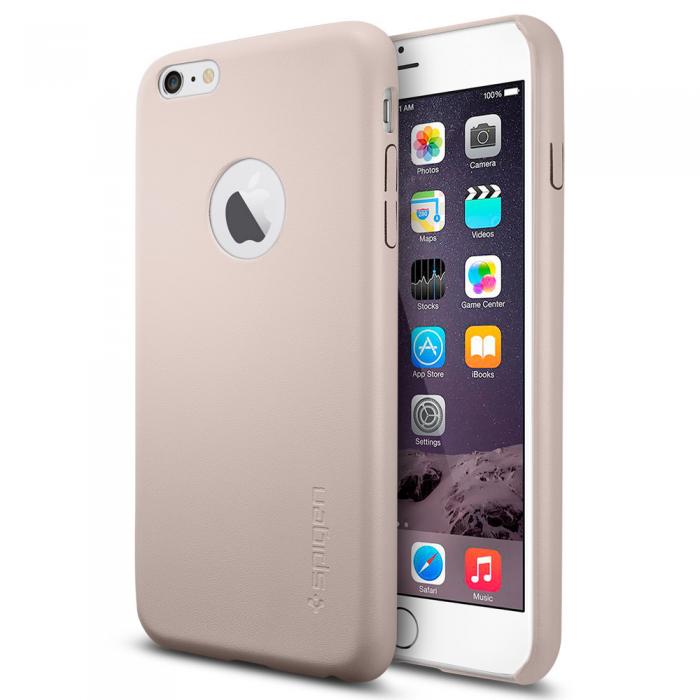 UTGATT5 - SPIGEN Leather Fit Skal till Apple iPhone 6(S) Plus - Rosa