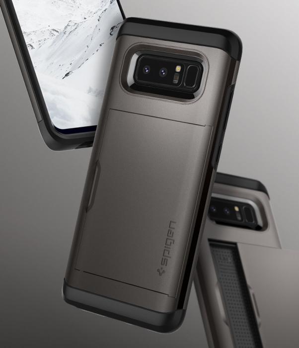 UTGATT5 - SPIGEN Slim Armor CS Skal till Samsung Galaxy Note 8 - Gunmetal