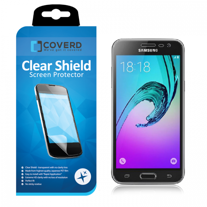 UTGATT5 - CoveredGear Clear Shield skrmskydd till Samsung J3 (2016)