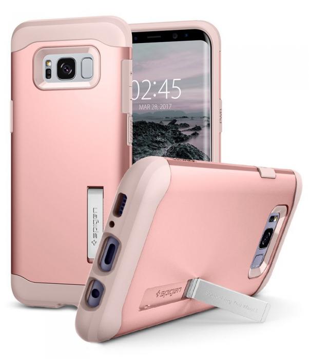 UTGATT5 - SPIGEN Slim Armor Skal till Samsung Galaxy S8 Plus - Rose Gold