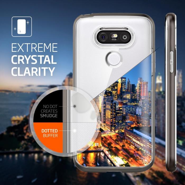 UTGATT5 - SPIGEN Neo Hybrid Crystal Skal till LG G5 - Gunmetal