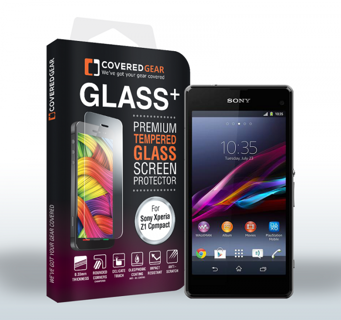 CoveredGear - CoveredGear hrdat glas skrmskydd till Sony Xperia Z1 Compact