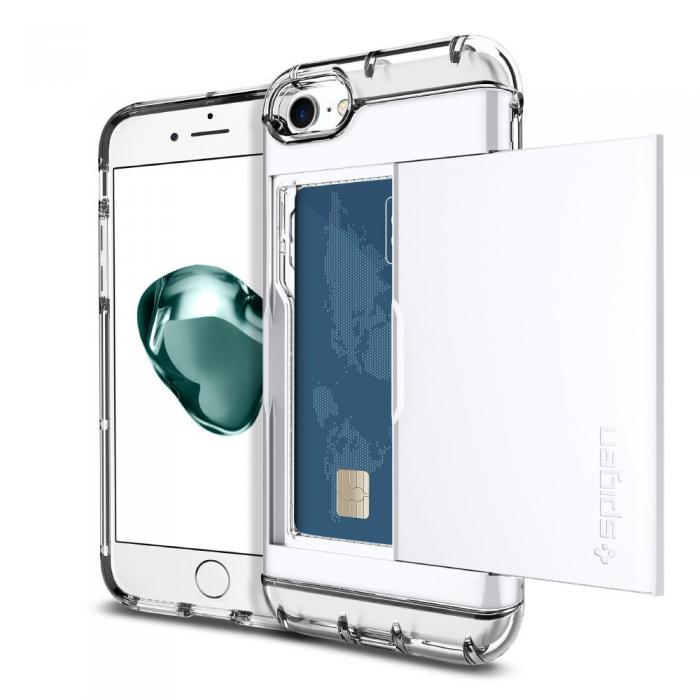 UTGATT5 - SPIGEN Crystal Wallet Skal till Apple iPhone 8/7 - Jet White