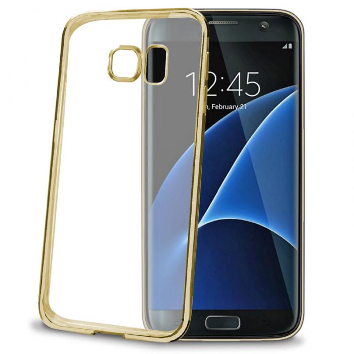 UTGATT5 - Celly Laser Cover till Samsung Galaxy S7 Edge - Guld
