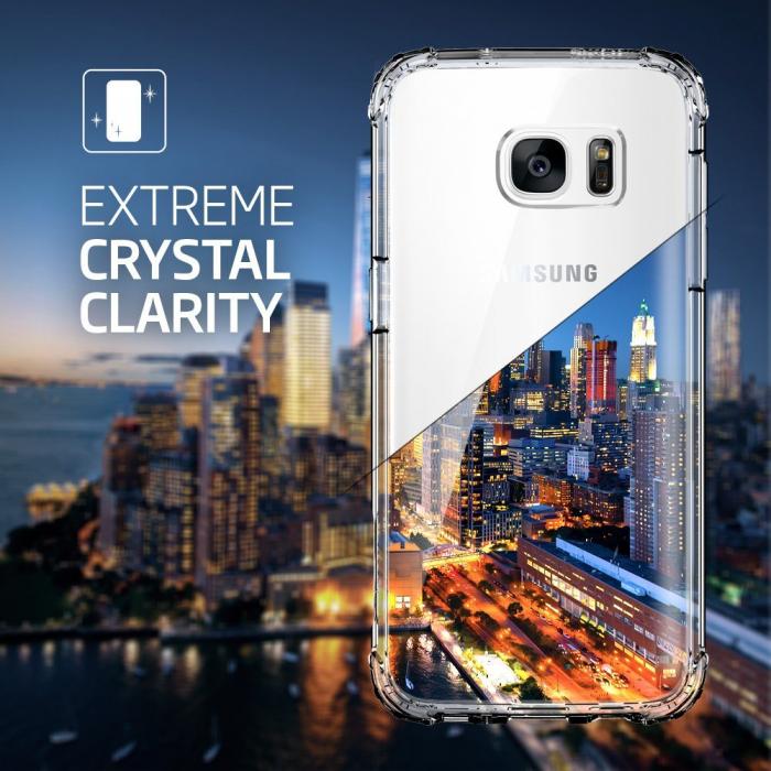 UTGATT5 - Spigen Crystal Shell Skal till Samsung Galaxy S7 - Clear