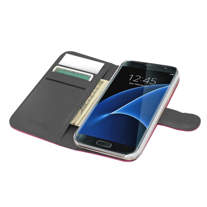 UTGATT5 - Celly Wallet Case till Samsung Galaxy S7 - Rosa