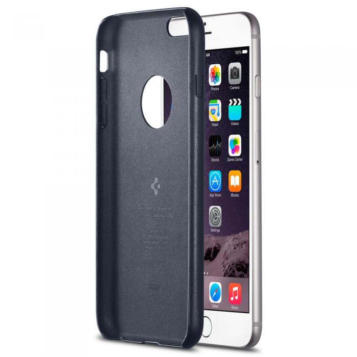 Spigen - SPIGEN Leather Fit Skal till Apple iPhone 6(S) Plus - Bl