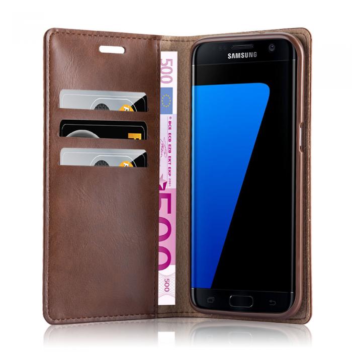 UTGATT5 - CoveredGear Discover Wallet till Samsung Galaxy S7 Edge (Brun)