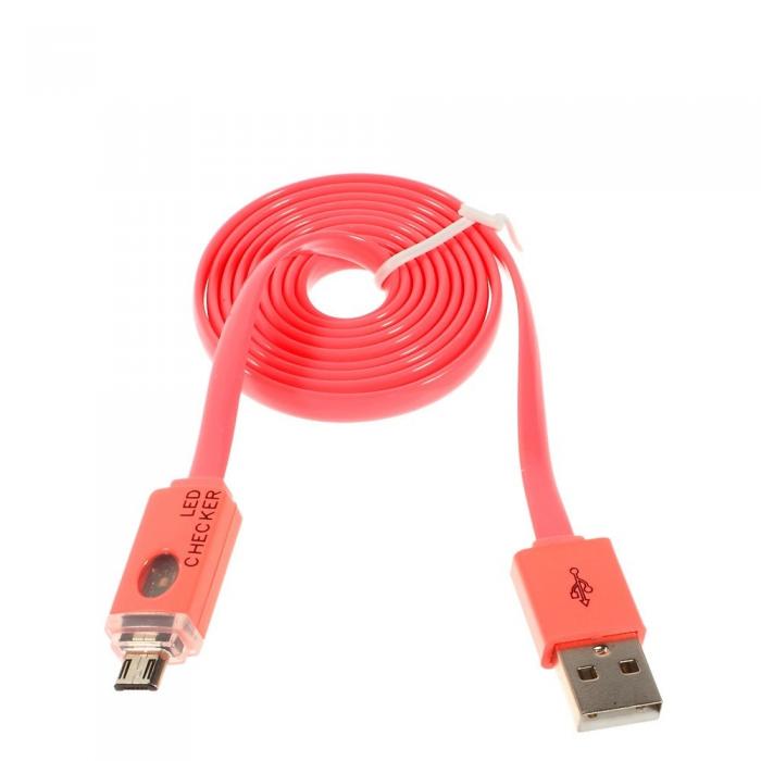 UTGATT5 - MicroUSB-kabel med ledlampa (Rosa)