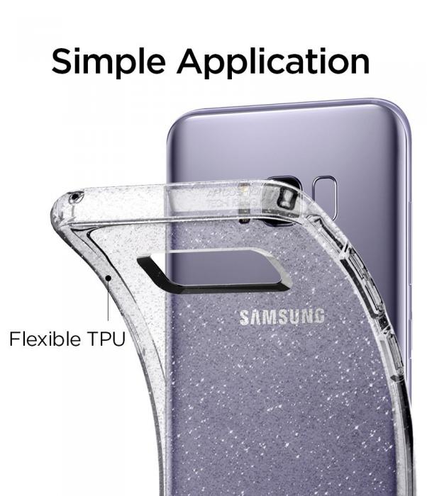 UTGATT5 - SPIGEN Liquid Crystal Glitter Skal till Samsung Galaxy S8 Plus - Clear