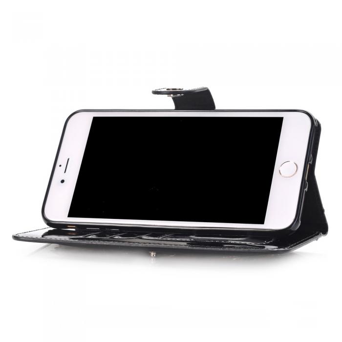 UTGATT5 - Glossy Plnboksfodral iPhone 7/8 Plus - Svart