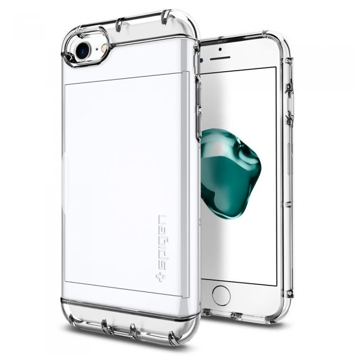 UTGATT5 - SPIGEN Crystal Wallet Skal till Apple iPhone 8/7 - Jet White