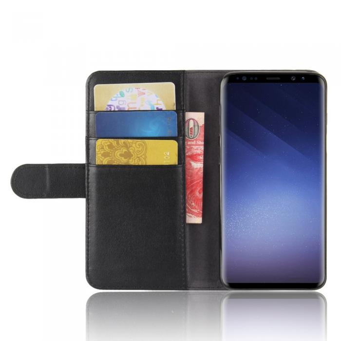 UTGATT4 - Genuine Split Plnboksfodral till Samsung Galaxy S9 - Svart