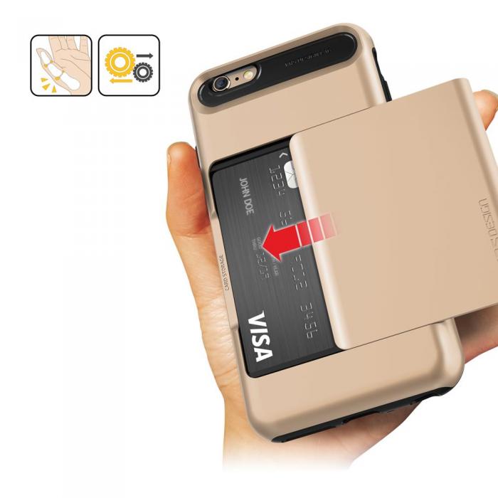UTGATT5 - Verus Damda Glide Card Slot Skal till iPhone 6 (S) Plus - Gold