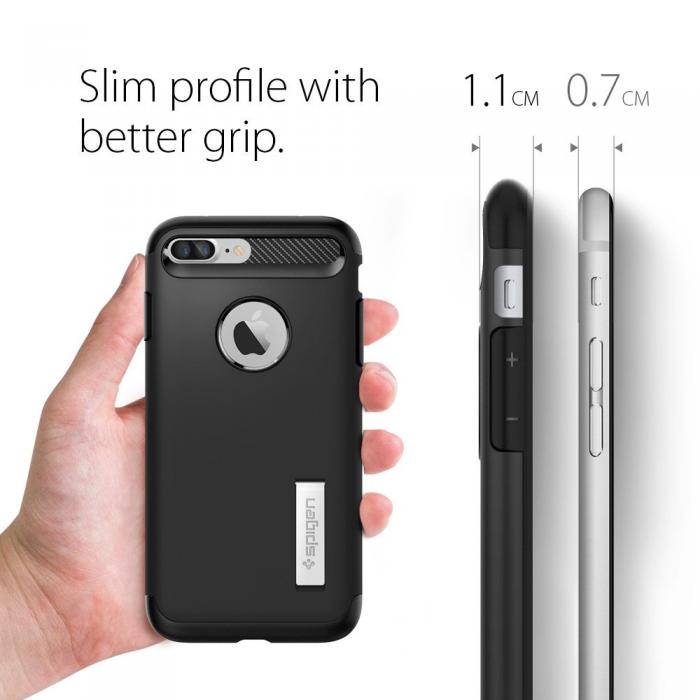 Spigen - SPIGEN Slim Armor Skal till Apple iPhone 7 Plus - Silver